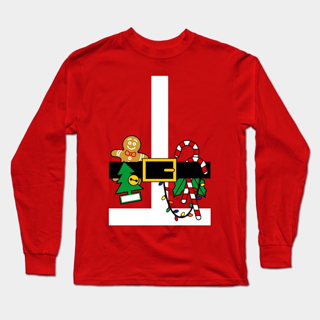 Santa Costume Long Sleeve T-Shirt by teevisionshop